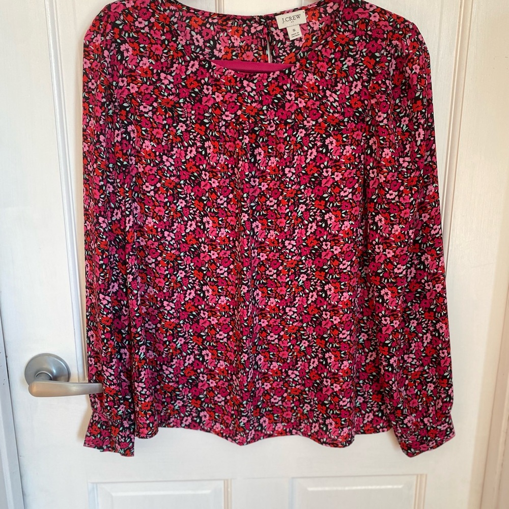 J Crew floral blouse in size small